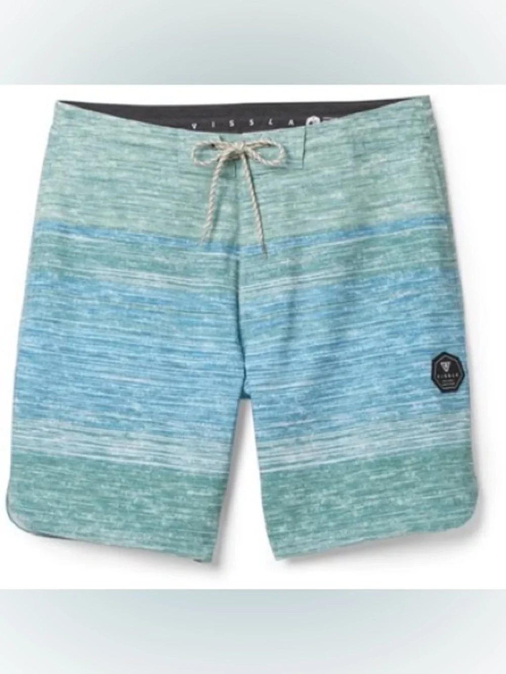 VISSLA Teal and Blue Blurry Horizons Men's Boardshorts